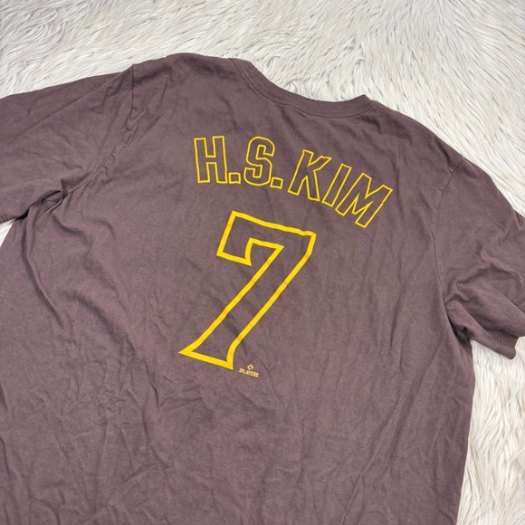 Nike Men's XL Brown San Diego Padres H.S. Kim Tee Shirt MLB Baseball - Picture 5 of 5